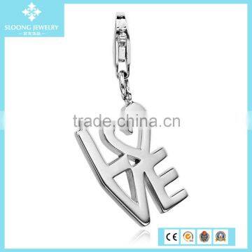 Wholesale Love Charm Pendant for Couple in Sterling Silver