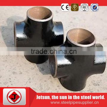 carbon steel 4-way reducing cross pipe fitting