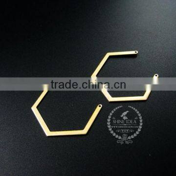 40*34mm Raw Brass Simple Pendant Charm DIY Earrings Chandelier Jewelry Findings 1800161 photo-2