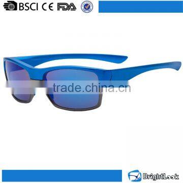 Multi-color frame mens outdoor sports sunglasses with mirror lenses