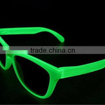Green glow in the dark sunglasses ,party events sunglasses