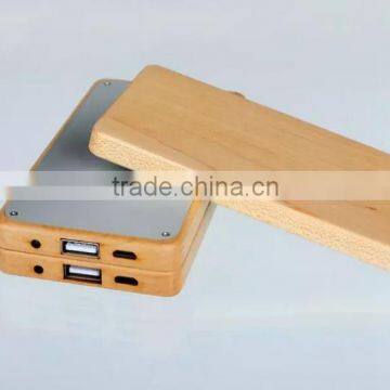 CE Metal wooden power bank 4000mah, power bank wooden, 6000mah power bank wood, eco-friendly power bank