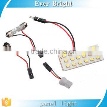 Best Promotion White LED Panel 18SMD 1210 Car Truck Dome Lights With T10 BA9S Dome Festoon reading light