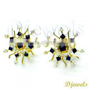 Diamond Earrings, Stylish Earrings, Diamond Gold Earrings