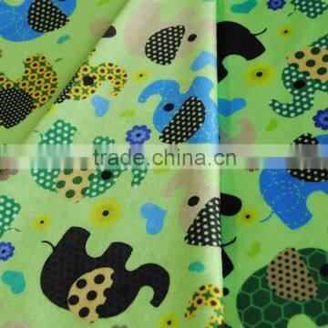 2016 High quality knitting cute cartoon elephant print baby fabric