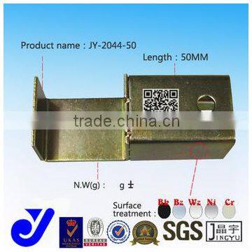 JY-2044-50|Stamping sliding track connector|Chrome plated metal roller track joint