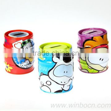 kids gift cartoon kids tin money piggy bank coin bank