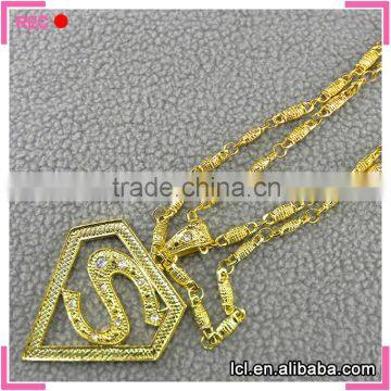 Fancy Long Chain Necklace Women, Imitation Gold Crown Pendant Necklace photo-2