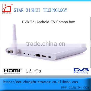 DVB-T2 + android smart tv box
