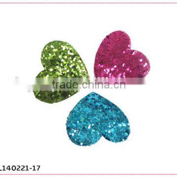 glitter Sequins heart hair clip