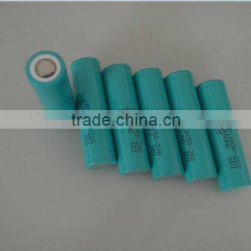 (wholesale)18650 battery discharge 22A INR18650-20R SDI Samsung 2000mah 3.7V