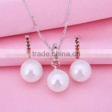 Crystal Bridal Jewelry Set Wedding Pearl Necklace Bridal Jewelry Set photo-3