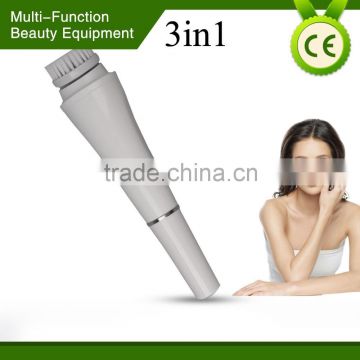 Waterproof Facial cleansing equipment,electric cleaning face brush with 3 heads -JTLH-1501