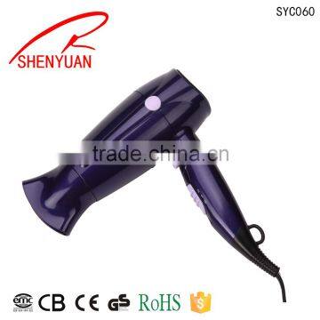 1400W -1600W high power travel hair dryer iron hotel with new function dual voltage