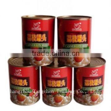 567g canned lichee in juice sugar canned litchi Thailand