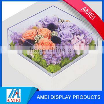 2016 the new design wholesale clear acrylic flower box