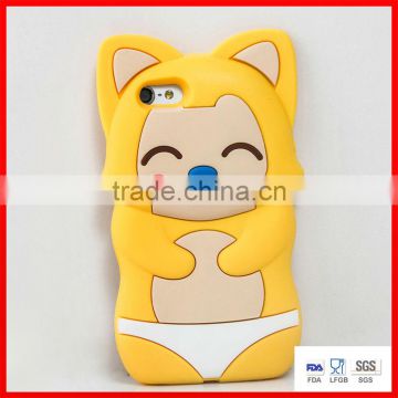 dog shape silicone phone cases