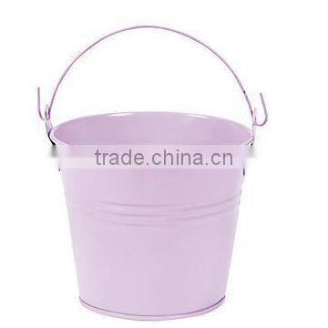 Metal Bucket Party Accessory,Lilac Tinplate Pails with Handles,Decorative Buckets Pails