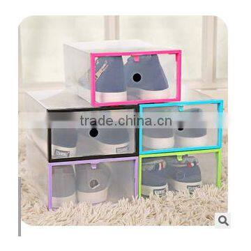 2016 best selling clear plastic shoes storage box household articles bins for sale