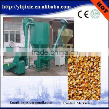 Vertical animal feed powder crusher and mixer machine for sale