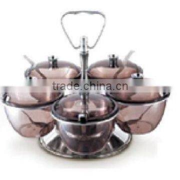 Kinox AS 5-bowl Tinted transparent condiment server