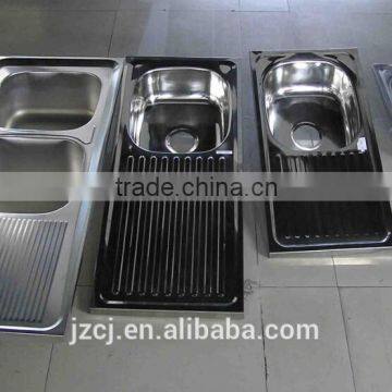 JZ-365 80x43 201single Bowl Single Tray Stainless Steel Kitchen Sink photo-3