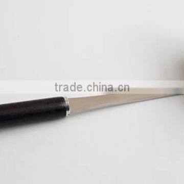 stainless steel deep spoon with wooden handle