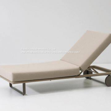 Outdoor Furniture Chaise Lounge Alu Frame Cushion Axvision Fabric Swimming Pool Garden photo-2