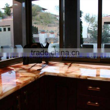 New Arrive Factory Price LIGHT LIGHT GREEN ONYX COUNTERTOPS photo-3