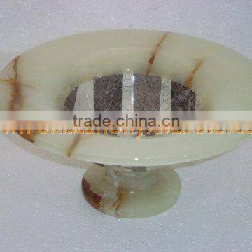 Hot Sale MANUFACTURER AND EXPORTERS OF ONYX FRUIT TRAYS HANDICRAFTS