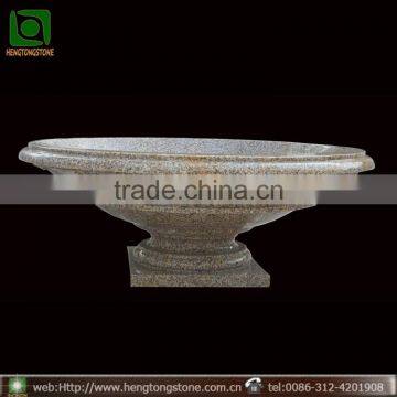 Western Beige Stone Figure Flowerpot Statues Marble Carving