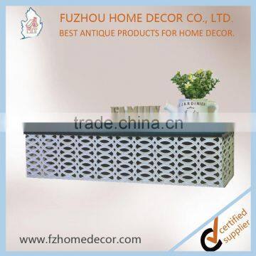 2017 Hot Sell Hollow Out Metal Wall Shelf With Wooden Board for Wall Decoration photo-4