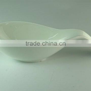 Heat Resistance Unique Spoon Shape Ceramic Soup Bowl Serving Bowls For Hotel Restaurant Use photo-2