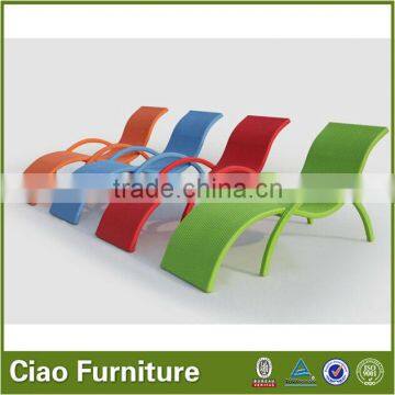 Aluminum Beach Chairs Rattan Recliner Sun Lounger photo-6