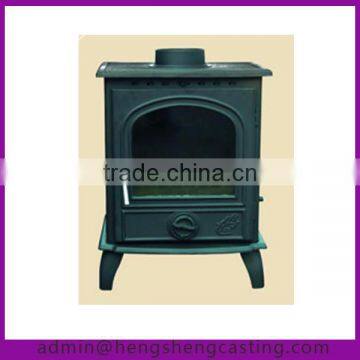 popular modern design cast iron wood burning stove