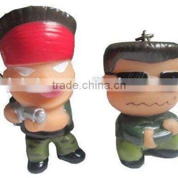 Soldier customizedSoft PVC Rubber Keychain cool pvc keychain custom made keychains