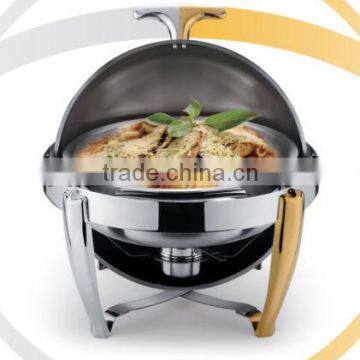 Wholesale round stainless steel roll top chafing dish