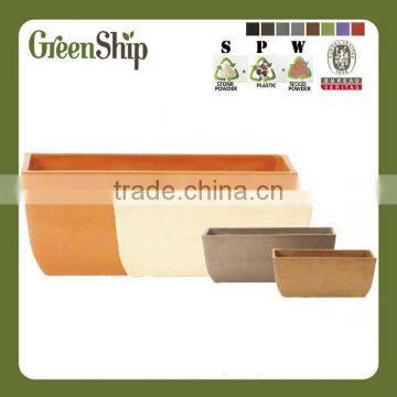Eco-friendly Square Plastic Planter for Garden Decoration_Greenship