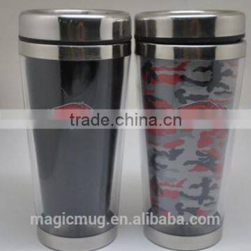 2017 New Magic Stainless Steel Travel Mug With Plastic Outer photo-4