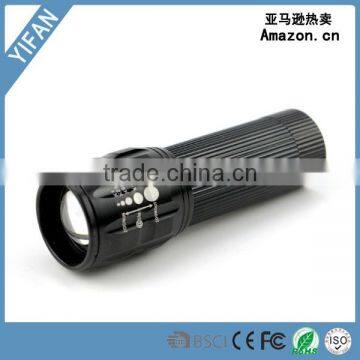 China suppiler brand Portable led flashlight 3AAA battery tactical lantern torch penlight for emergency