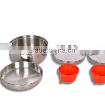 1-2 Person Stainless Steel Camping Mess Kit