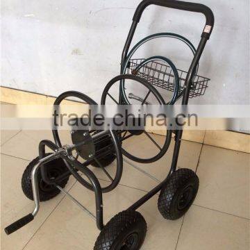 Portable Water pipe cart ,metal four wheel Garden Hose Reel Cart ,Garden sprinkler cart