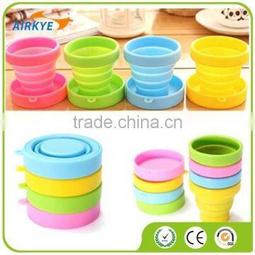 The Silicone Collapsible Outdoor Folding Cup Retractable Drinking Water Cup