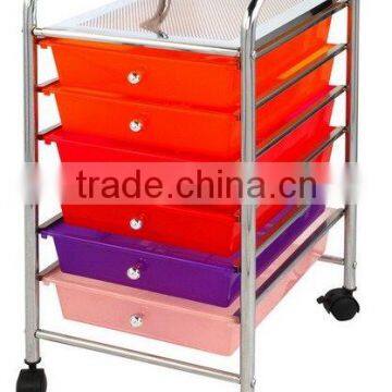 Plastic drawer trolley movable drawer organizer rack storage rack with wheels