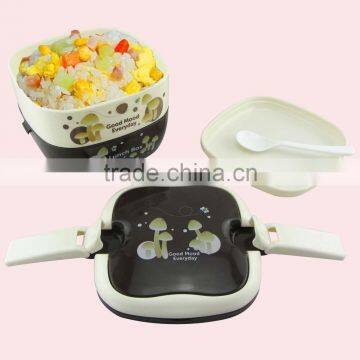 Double Layers Portable Square Plastic Bento Lunch Box photo-4