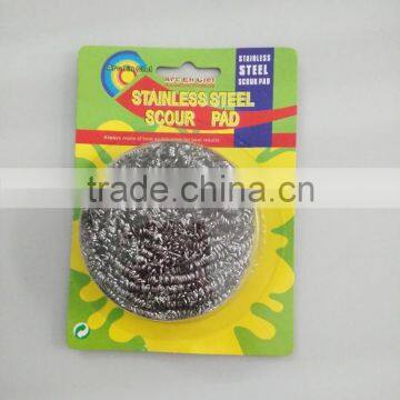 new product 15g-40g green paper card packed stainless steel wool scrubber