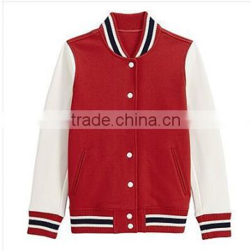 Cheap Ladies Fashion Baseball Fleece Knit acket