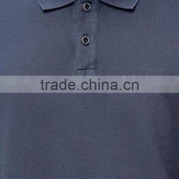 New Design Custom Printed Logo Long Sleeve Button Placket Men's 100% Cotton Pique 200gsm Casual Comfort Fit Polo Tshirt photo-3