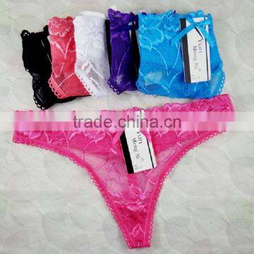 Sexy Transparent Lace Ladies Paties Stocklot Lady G-string Funny Thongs For Women photo-3