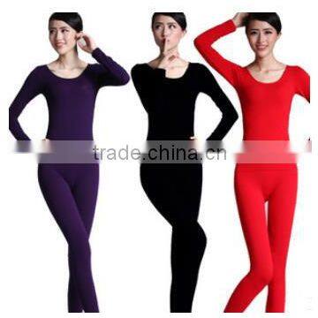 Custom Hot Sale 2014 women's seamless thermal underwear thin body suit O-neck winter warm tight long johns top+pant shapewear se
